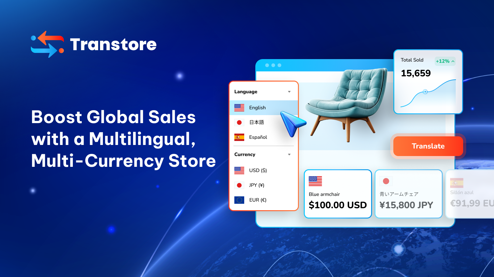 Transtore - Translate your store content & convert currency instantly | Transtore
